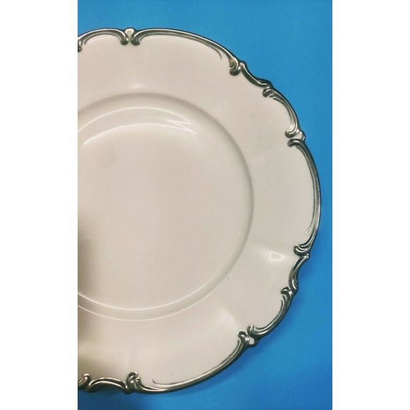Hutschenreuther China Revere White with Platinum Trim Dinner Plate Sylvia Exc. - Picture 4 of 6